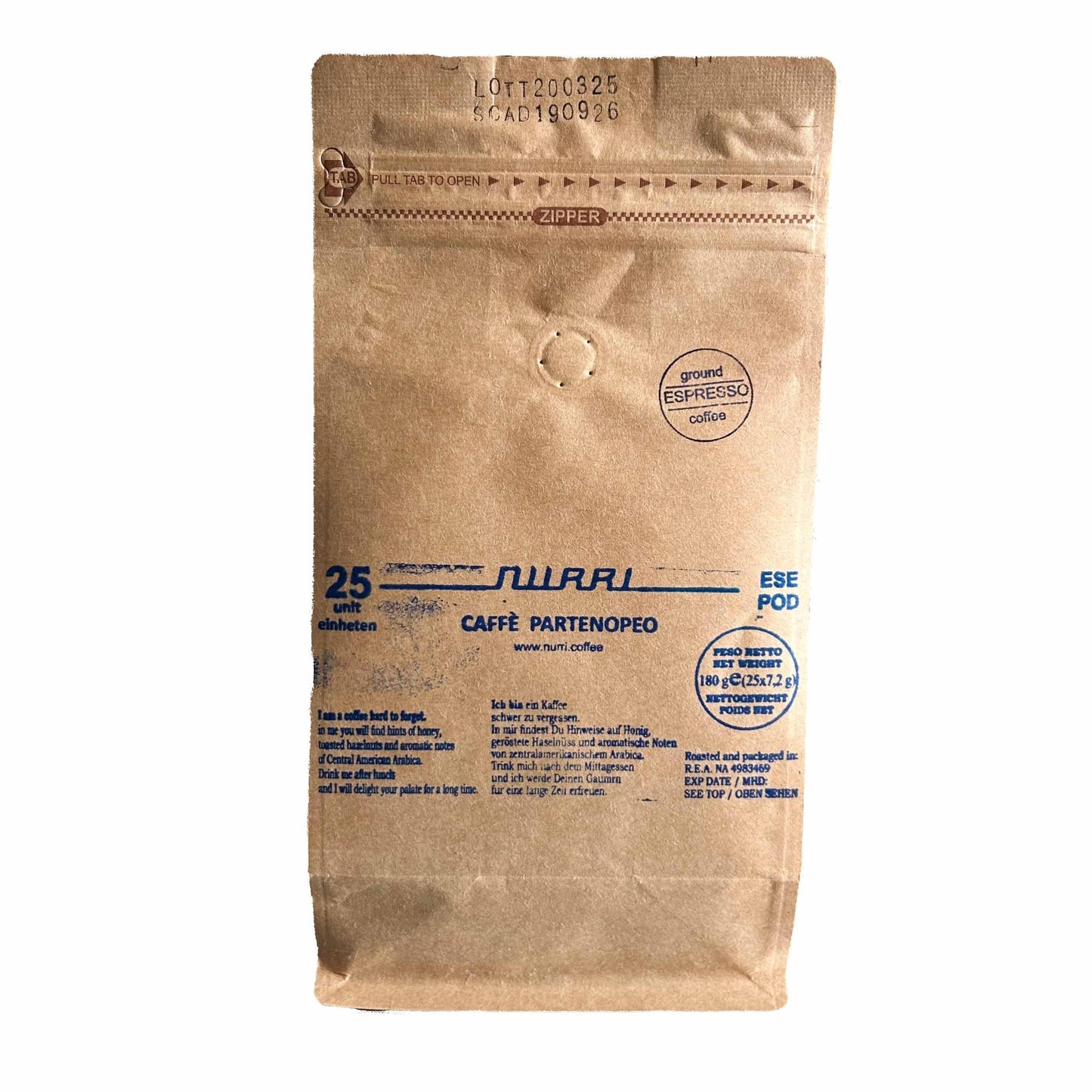 NURRI CAFFÈ PARTENOPEO 25 Stück CIALDE ESE Pads lose im Beutel - Caffe del Gianni