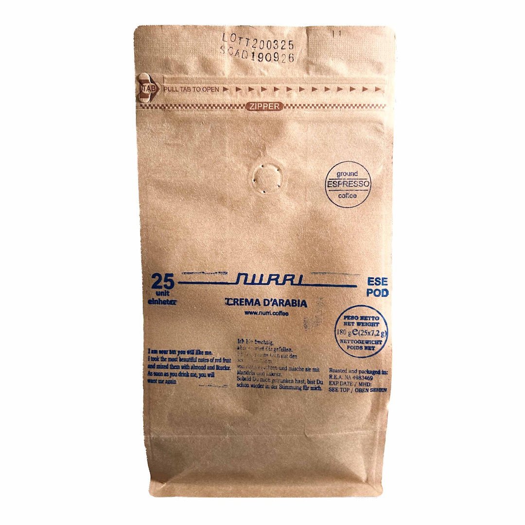 NURRI CREMA D´ARABIA 25 Stück CIALDE ESE Pads lose im Beutel - Caffe del Gianni