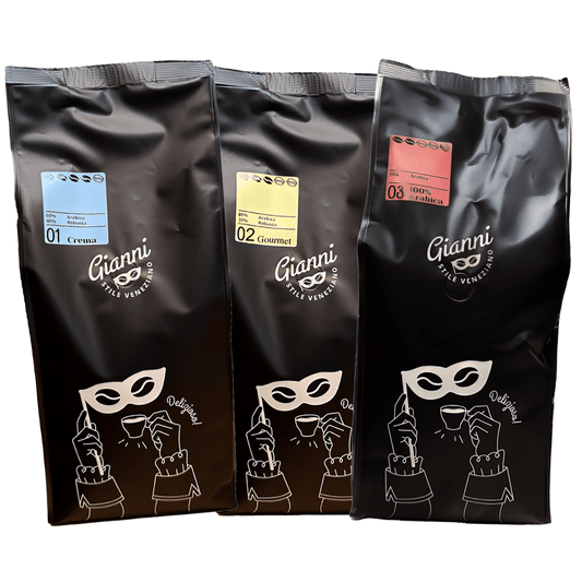 3 Sorten 'Gianni' Spezialitäten Kaffee - Bundle 3x1kg - Caffe del Gianni